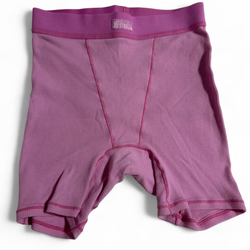 skims cotton rib boxers bubblegum